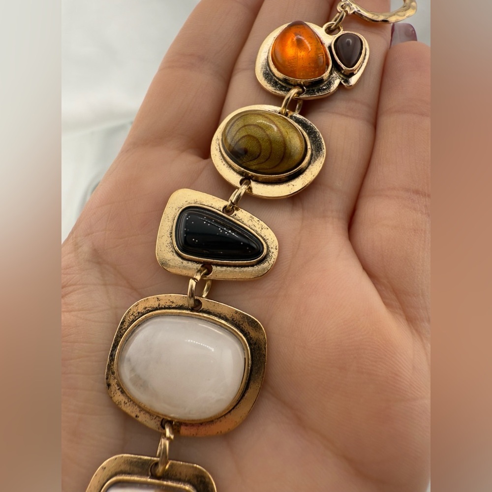 Bohemian Vintage Colorful Rock Multi-Stone Bracelet - Picture 7 of 10